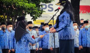Apel Perdana 2022, Eva Dwiana Ajak ASN Pemkot Dukung Program Kerja
