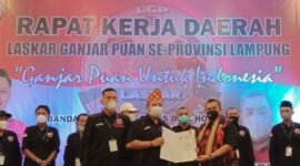 Acara Deklarasi Laskar Ganjar-Puan Provinsi Lampung di Swissbell Hotel, Bandarlampung, Minggu (30/1). Foto: Netizenku.com