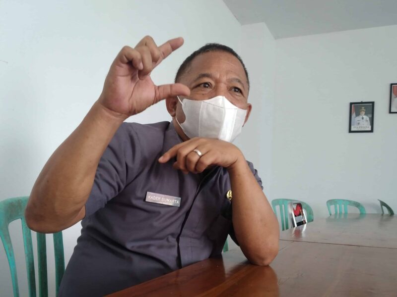 Kepala Dinas Pangan Bandarlampung, I Kadek Sumarta, saat ditemui di ruang kerjanya, Rabu (23/2). Foto: Netizenku.com