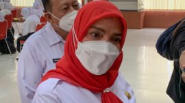 Wali Kota Bandarlampung Eva Dwiana di Aula Gedung Semergou, Rabu (9/3). Foto: Ist