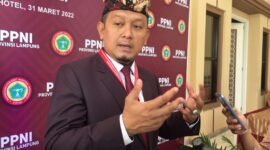 Ketua DPW PPNI Provinsi Lampung, Puji Sartono, di Swiss-Belhotel, Kota Bandarlampung, Kamis (31/3). Foto: Netizenku.com