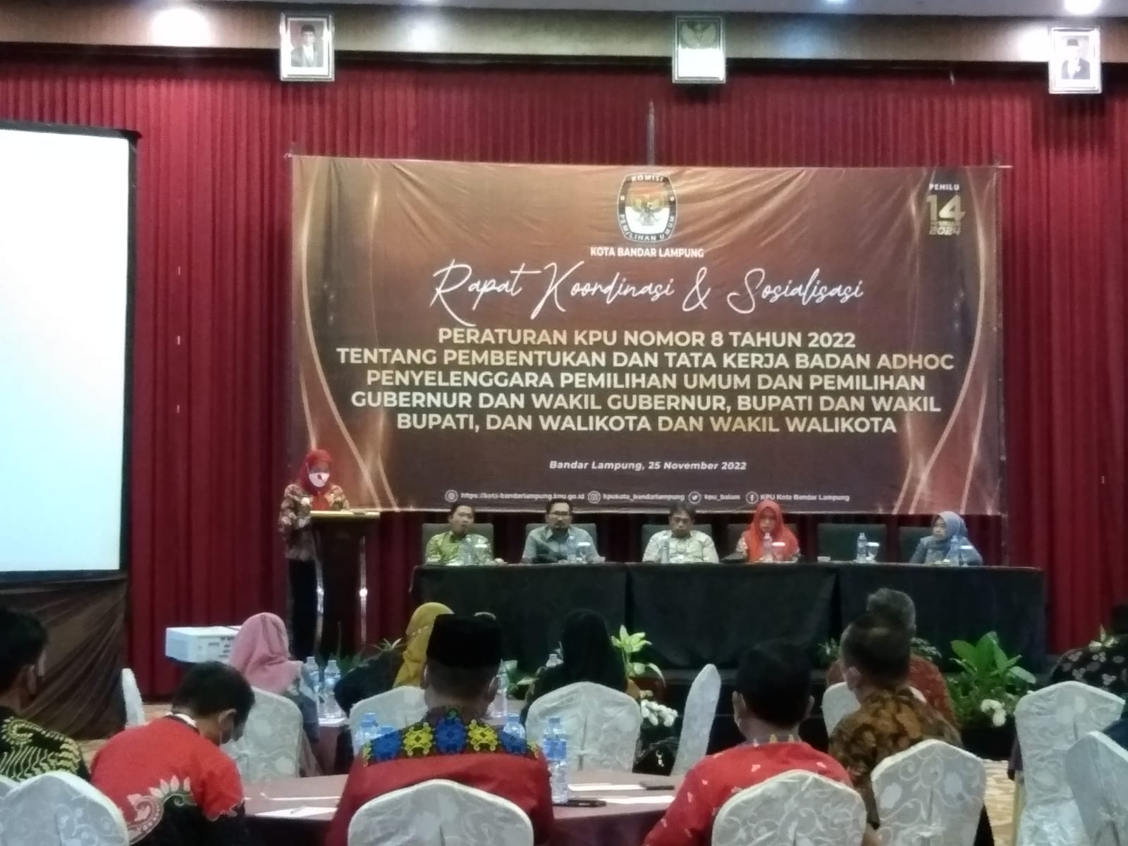 KPU Bandarlampung Gelar Rakor Dan Sosialisasi Peraturan KPU Nomor 8 ...