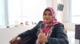 Kepala Dinas PPPA Bandarlampung, Maryamah, saat diwawancarai di kantornya, Selasa (31/10). Foto: Luki. 