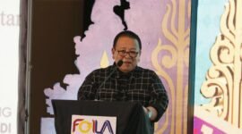 Gubernur Lampung, Arinal Djunaidi ketika menyampaikan sambutan. Foto: Diskominfotik