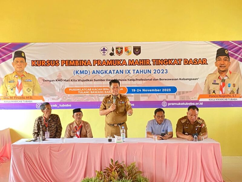 Foto: Pj Bupati Tubaba Drs. M. Firsada, M.Si tengah memberikan arahan kepada para peserta KMD. (Arie/NK)