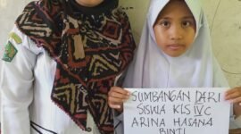Siswa kelas 4 MI, Arina. Foto: Humas Kemenag Lampung.