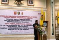 Gubernur Lampung, Arinal Djunaidi, saat menyampaikan sambutan.