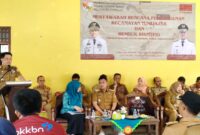 Foto: Pj Bupati Tubaba Drs. M Firsada tengah memberikan sambutan pada Kegiatan Musrenbang Kecamatan Tumijajar, di Balai Kelurahan Daya Murni, Senin (29/1). (Arie/NK)
