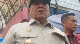 Gubernur Lampung, Arinal Djunaidi, ketika dimintai keterangan awak media, Jumat (16/2). Foto: Luki. 