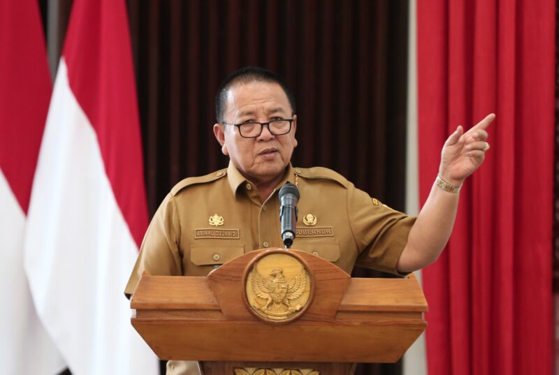 Gubernur Lampung, Arinal Djunaidi, ketika memberikan sambutan. Foto: Diskominfotik Lampung.