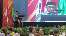 Kanwil Kemenag Lampung, Puji Raharjo, ketika menyampaikan sambutan. Foto: Luki. 