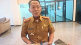 Kepala Dinas BMBK Provinsi Lampung, M Taufiqullah, ketika diwawancarai awak media. Foto: Luki.