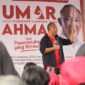 Umar Ahmad saat menyambut ratusan koordinator relawan pada peluncuran Rumah Bersama. (Foto: ist). 