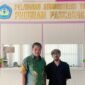 Prof. Dr. Bujang Rahman, Guru Besar FKIP Unila (kiri) bersama Ketua AMSI Wilayah Lampung Hendri Std.
