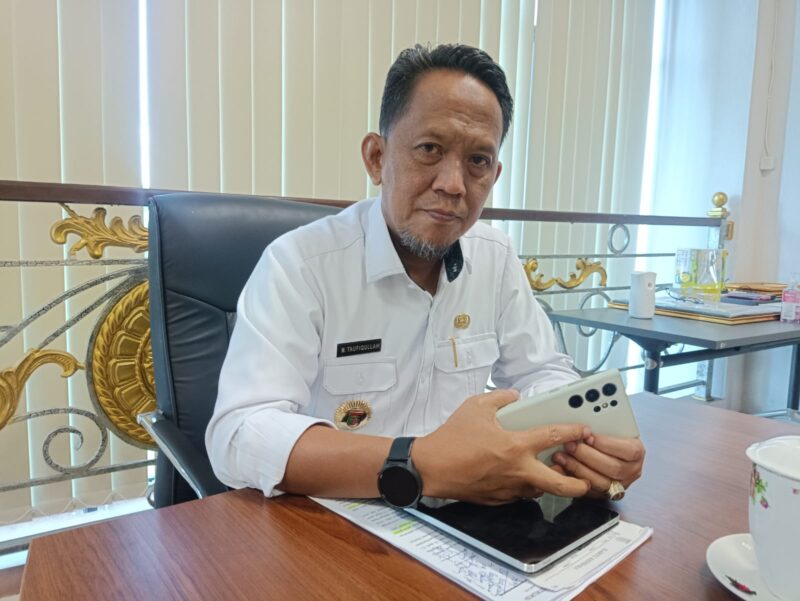 Kepala BMBK Lampung, Muhammad Taufiqullah, ketika diwawancarai di ruangannya. Foto: Luki. 