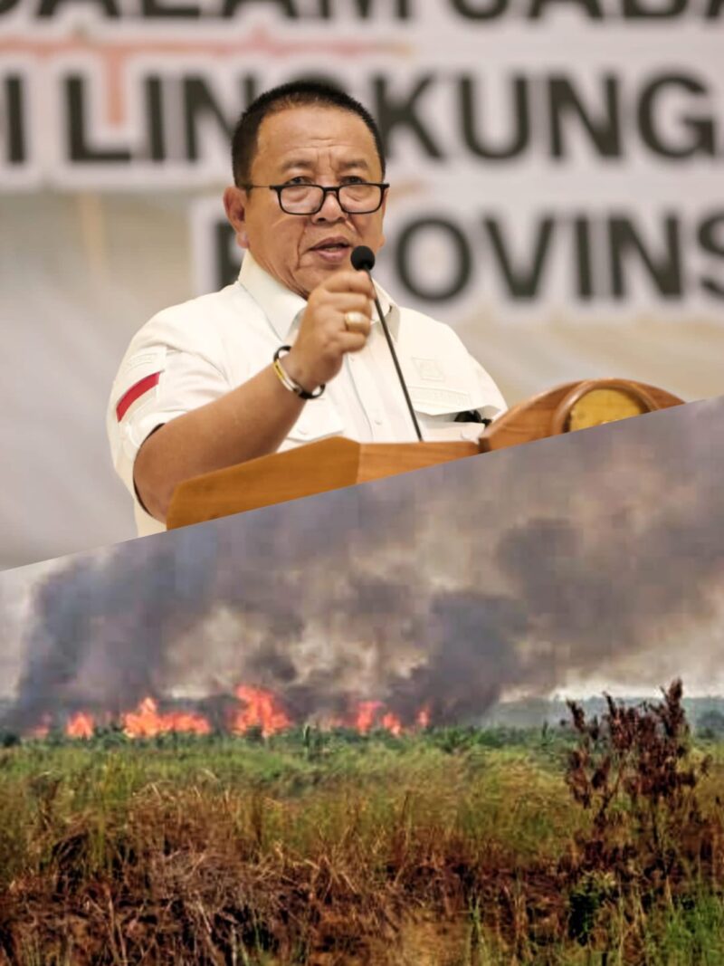 Kolase Gubernur Lampung, Arinal Djunaidi, dan panen tebu metode bakar. 