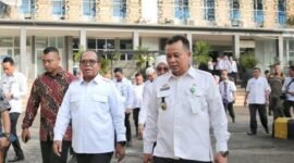 Pj Gubernur Lampung, Samsudin, ketika melakukan kunker di RSUDAM. (Foto: Adpim). 