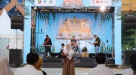 Penjabat (Pj) Ketua TP-PKK Provinsi Lampung, Maidawati Samsudin,  ketika membuka acara. (Foto: Adpim)