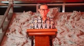 Sekdaprov Lampung, Fakhrizal Darminto ketika memberikan sambutan. (Foto: Admin). 