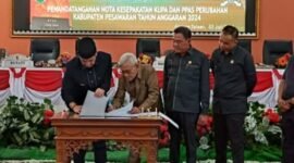 DPRD Kabupaten Pesawaran gelar rapat Paripurna Persetujuan atas Rancangan Perubahan Kebijakan Umum Anggaran dan Rancangan Perubahan Prioritas Plafon Anggaran Sementara (KUA PPAS) APBD Tahun Anggaran 2024. (Soheh/NK)