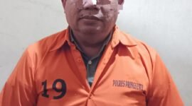 Tersangka penggelapan mobil rental Pringsewu, Orok, ditangkap polisi. (Ist/NK)