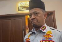 Kepala Dinas Perhubungan Lampung, Bambang Sumbago, ketika diwawancarai awak media. (Foto: Luki)