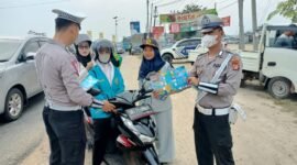 Polres Pringsewu Gelar Operasi Patuh di Simpang Tugu Gajah. (Ist/NK)

