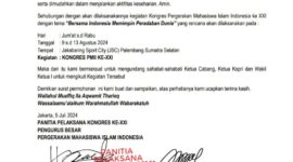 Surat undangan resmi yang diterima PC PMII Bandarlampung. (Foto: SS Luki) 
