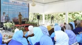 M Firsada, membuka kegiatan Peringatan Hari Anak Nasional (HAN) ke-40 Kabupaten Tubaba Tahun 2024, di Rumah Dinas Bupati, Panaragan, Senin (29/6/2024). (Arie/NK)