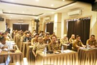 Pesawaran gelar Uji Konsultasi Publik I Kajian Lingkungan Hidup Strategis (KLHS) Rencana Pembangunan Jangka Menengah Daerah (RPJMD) tahun 2025-2029 di Hotel D'Green Bandar Lampung, Senin (5/8/2024). (Ist/NK)