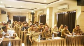 Pesawaran gelar Uji Konsultasi Publik I Kajian Lingkungan Hidup Strategis (KLHS) Rencana Pembangunan Jangka Menengah Daerah (RPJMD) tahun 2025-2029 di Hotel D'Green Bandar Lampung, Senin (5/8/2024). (Ist/NK)