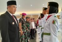 Bupati Pesawaran Kukuhkan Calon Paskibraka  di GSG Pemkab. (Ist/NK)