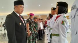 Bupati Pesawaran Kukuhkan Calon Paskibraka  di GSG Pemkab. (Ist/NK)