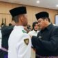Musa Ahmad Kukuhkan 40 Anggota Paskibraka Lampung Tengah. (Asep/NK)