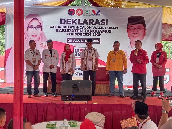 Sebelumnya DAMAR melakukan deklarasi sebagai Calon Bupati (Cabup) dan Calon Wakil Bupati (Cawabup) Kabupaten Tanggamus periode 2025-2030 di Sekretariat DPC PDI-P Tanggamus, Kamis (29/8/2024)