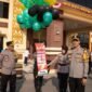 Pelepasan balon ke udara pada HUT ke-76 Polwan Polres Pringsewu. (Ist/NK)