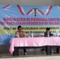Drs. Muhyidin Pardi, Ketua FKUB Kabupaten Tubaba tengah memberikan sambutan pada kegiatan tersebut. (Arie/NK)