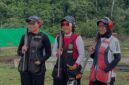 Adylia atlet menembak Lampung mendapat medali emas PON XXI Aceh-Sumut kelas Trap Women. (Ist/Nk)