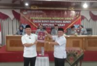 Pasangan calon bupati dan wakil bupati Parosil Mabsus dan Mad Hasnurin, mendapat nomor urut 2. (Iwan/Nk)