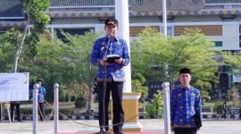 Pj Bupati Pringsewu Marindo Kurniawan yang bertindak sebagai pembina upacara dalam amanatnya mengatakan pada tahun 2024 ini terdapat agenda besar Pemilihan Kepala Daerah, yaitu Pemilihan Gubernur dan Wakil Gubernur, Bupati dan Wakil Bupati, serta Walikota dan Wakil Walikota secara serentak. 