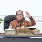  Pj Gubernur Lampung Samsudin saat memberi arahan dalam high level meeting penangana inflasi daerah. Bandarlampung, Kamis (10/10/2024). (ANTARA/HO-Pemprov Lampung)