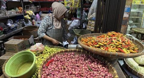 Pedagang barang pangan di Bandarlampung