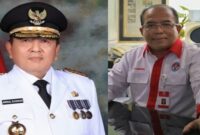 Mantan Gubernur Arinal Djunaidi dan Pj Gubernur Lampung Samsudin. 