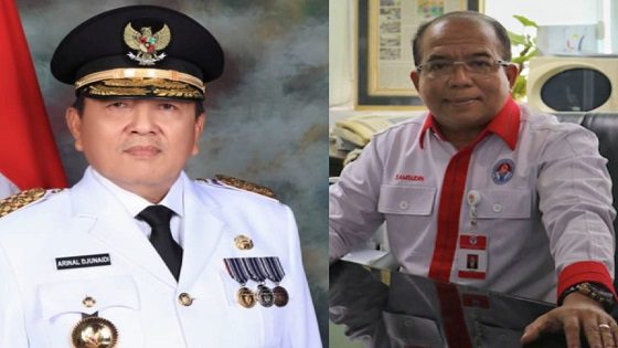 Mantan Gubernur Arinal Djunaidi dan Pj Gubernur Lampung Samsudin. 