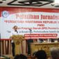  Sekretaris Dinas Kominfo dan Statistik Provinsi Lampung,  Dr. Elip Heldan AP., M.Si, saar membuka  pelatihan jurnalistik yang digelar Persatuan Wartawan Republik Indonesia Lampung di Hotel Marcopolo, Rabu (20/11/2024).