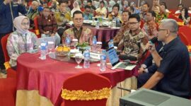 Ekonom Senior BI Provinsi Lampung, Dr. Fiskara Indawan dalam diskusi publik dengan tema 