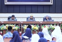 Pj Gubernur Lampung, Samsudin di Acara Up Grading Keluarga Besar Jaringan Sekolah Islam Terpadu (JSIT) Wilayah Lampung, di Gedung Pusiban, Sabtu (21/12), Foto: Diskominfotik Provinsi Lampung.