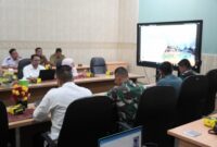 Rakor Pengendalian Inflasi Daerah di Ruang Command Center Lt. II Dinas Kominfotik Provinsi Lampung, Senin (30/12), Foto: Diskominfotik Provinsi Lampung.