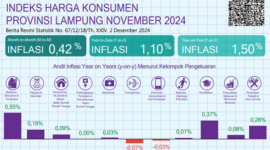 Perkembangan
Indeks Harga Konsumen
Provinsi Lampung November 2024