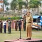 Fredy, Pj Sekdaprov Lampung Pimpin Upacara Bulanan di Lapangan Korpri, Senin (6/1), Foto: Diskominfotik Provinsi Lampung.
